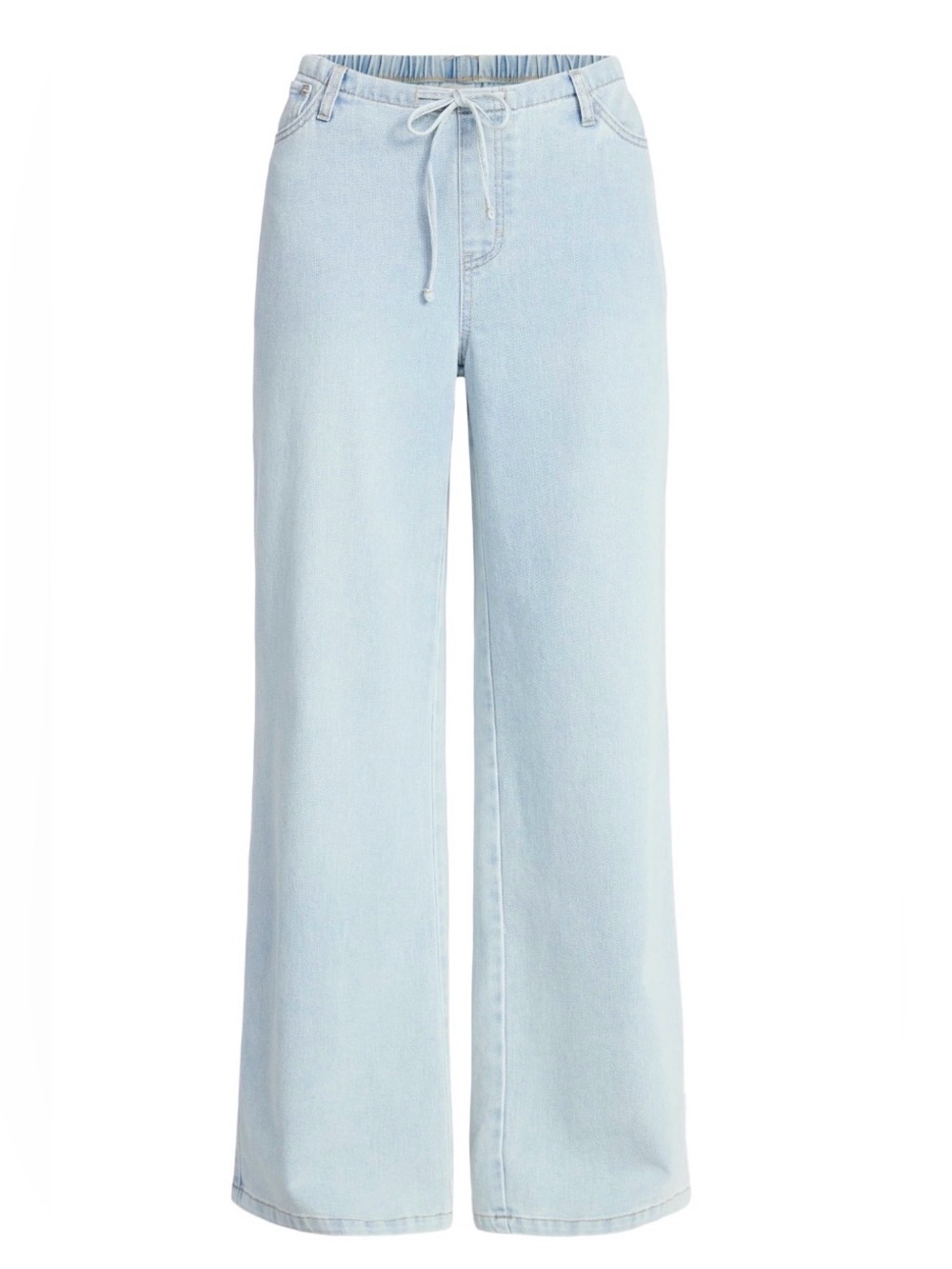 No Boundaries Mini Waistband Wide Leg Pants, 31'' Inseam, Women's
